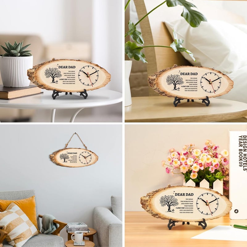 Calibron Gifts for Dad from Daughter Son, Dad Christmas Birthday Gift Ideas Wooden Clock, Personalized Dad Gift, Retirement Birthday Gifts for Dad DIY Clock Large - Image 4